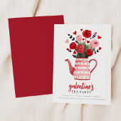 Invitation Galentine's Tea Party Teapot Floral 