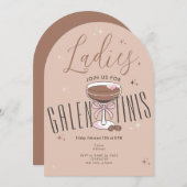 Invitation Galentini Martini Mocha Mousse Fête de la Saint-Ga (Devant / Derrière)