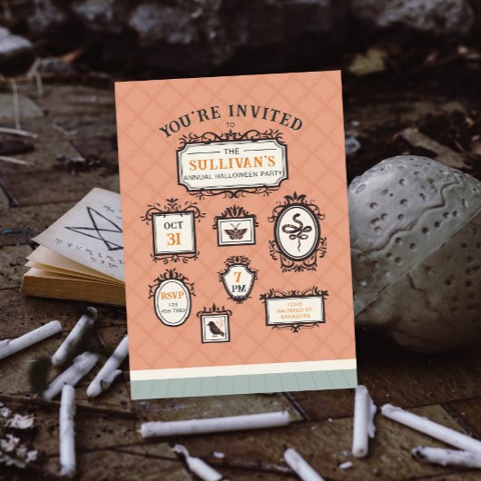 Invitation Galerie Cadre mur Halloween Party