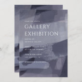 Invitation Galerie d'art Exposition Gris Abstrait (Devant / Derrière)