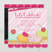 Invitation Galore de gâteaux !Invitation à la fête d'annivers (Devant / Derrière)