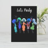 INVITATION "GALS DITES FÊTE" BACHELORETTE - BRIDAL PARTY (Debout devant)
