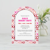 Invitation Gals Night Out XOXO Pink Arch (Debout devant)