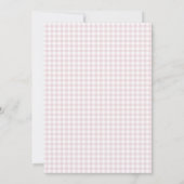 Invitation Game On Baseball Bow Pink Gingham Preppy 5th (Dos)