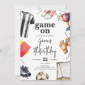 Invitation Game On Soccer Birthday (Devant)