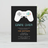 Invitation Game Over | Thème de jeu drôle pour enterrement de (Debout devant)
