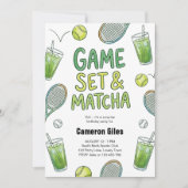 Invitation Game Set and Matcha Tennis Surprise Birthday (Devant)