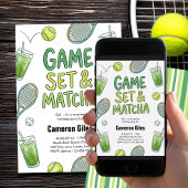 Invitation Game Set and Matcha Tennis Surprise Birthday