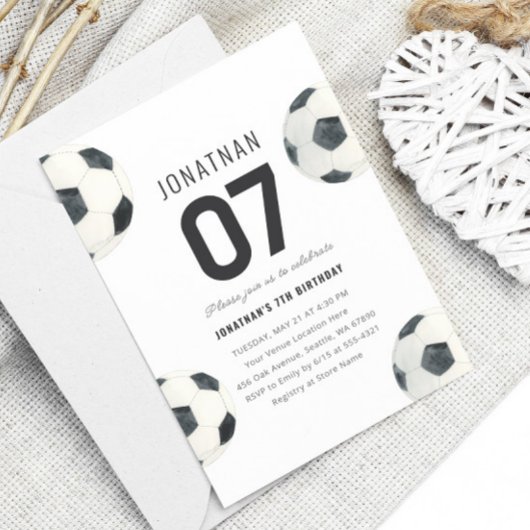 Invitation Game Time Football Boy 7e anniversaire