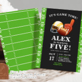 Invitation Game Time Football fête cinq ans d'anniversaire