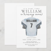 Invitation Game Time Football Jersey Birthday (Devant / Derrière)