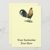 Invitation Gamecock : Dom ou Crele (Devant / Derrière)