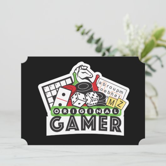 Invitation Gameur original (Debout devant)