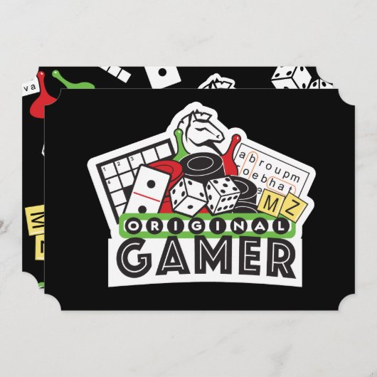 Invitation Gameur original (Devant / Derrière)