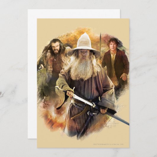 Invitation Gandalf, THORIN OAKENSHIELD™ & BILBO BAGGINS™ (Devant / Derrière)