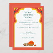 Invitation ganesh chaturthi (Devant / Derrière)