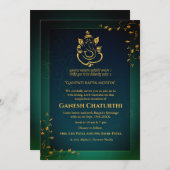 Invitation Ganesh Chaturthi Puja (Devant / Derrière)