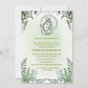 Invitation Ganesh Chaturthi Puja