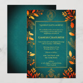 Invitation Ganesh Chaturthi Puja (Devant / Derrière)