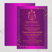 Invitation Ganesh Chaturthi Puja (Devant / Derrière)