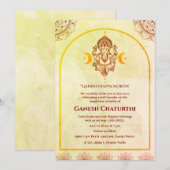 Invitation Ganesh Chaturthi Puja (Devant / Derrière)