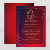 Invitation Ganesh Chaturthi Puja (Devant / Derrière)