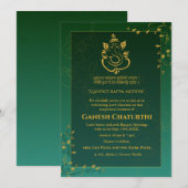 Invitation Ganesh Chaturthi Puja (Devant / Derrière)
