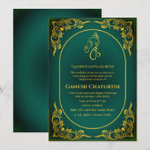 Invitation Ganesh Chaturthi Puja (Devant / Derrière)