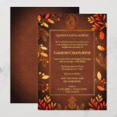 Invitation Ganesh Chaturthi Puja (Devant / Derrière)