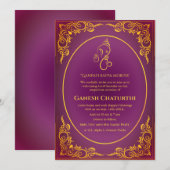 Invitation Ganesh Chaturthi Puja (Devant / Derrière)