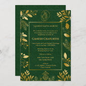 Invitation Ganesh Chaturthi Puja (Devant / Derrière)