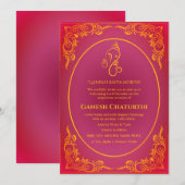 Invitation Ganesh Chaturthi Puja (Devant / Derrière)