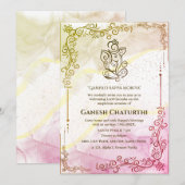 Invitation Ganesh Chaturthi Puja (Devant / Derrière)