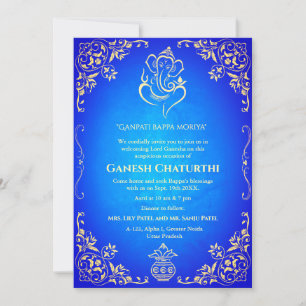 Invitation Ganesh Chaturthi Puja
