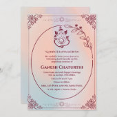 Invitation Ganesh Chaturthi Puja (Devant / Derrière)