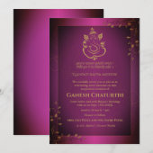 Invitation Ganesh Chaturthi Puja (Devant / Derrière)