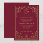 Invitation Ganesh Chaturthi Puja (Devant / Derrière)