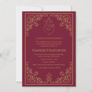 Invitation Ganesh Chaturthi Puja