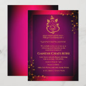 Invitation Ganesh Chaturthi Puja (Devant / Derrière)