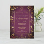 Invitation Ganesh Chaturthi Puja (Debout devant)