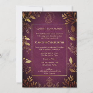 Invitation Ganesh Chaturthi Puja