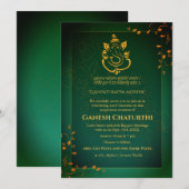 Invitation Ganesh Chaturthi Puja (Devant / Derrière)