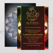 Invitation Ganesh Chaturthi Puja (Devant / Derrière)