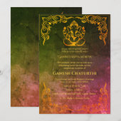 Invitation Ganesh Chaturthi Puja (Devant / Derrière)