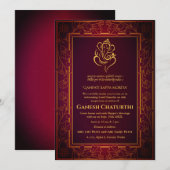 Invitation Ganesh Chaturthi Puja (Devant / Derrière)