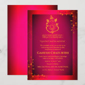 Invitation Ganesh Chaturthi Puja (Devant / Derrière)
