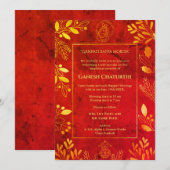 Invitation Ganesh Chaturthi Puja (Devant / Derrière)