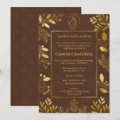 Invitation Ganesh Chaturthi Puja (Devant / Derrière)