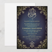 Invitation Ganesh Chaturthi Puja (Devant / Derrière)