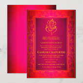 Invitation Ganesh Chaturthi Puja (Devant / Derrière)